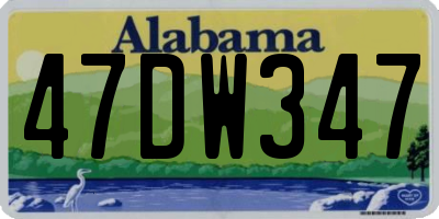 AL license plate 47DW347