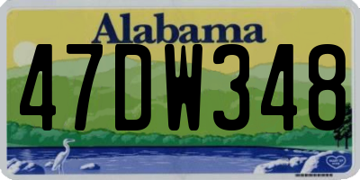 AL license plate 47DW348