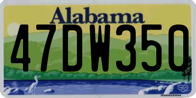 AL license plate 47DW350