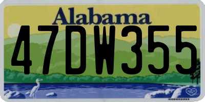 AL license plate 47DW355