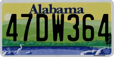 AL license plate 47DW364