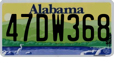 AL license plate 47DW368