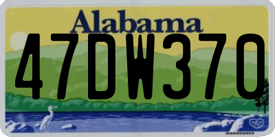 AL license plate 47DW370