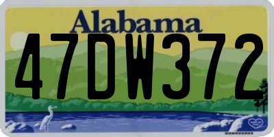 AL license plate 47DW372
