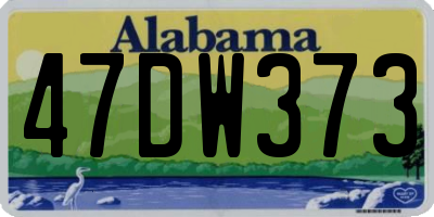 AL license plate 47DW373