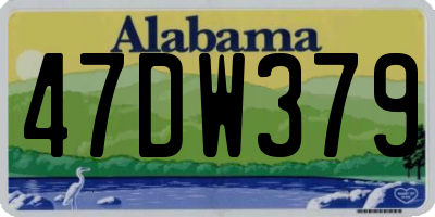 AL license plate 47DW379