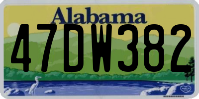 AL license plate 47DW382
