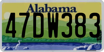 AL license plate 47DW383