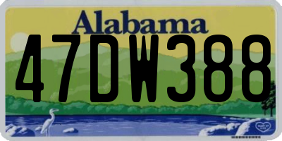 AL license plate 47DW388