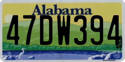 AL license plate 47DW394