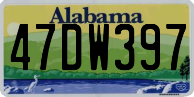 AL license plate 47DW397