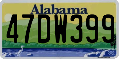 AL license plate 47DW399