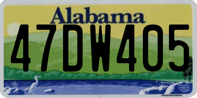 AL license plate 47DW405