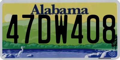 AL license plate 47DW408