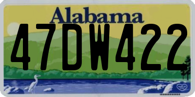 AL license plate 47DW422