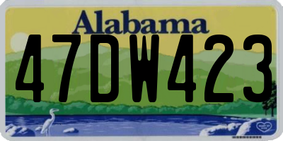 AL license plate 47DW423