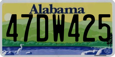 AL license plate 47DW425