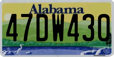 AL license plate 47DW430
