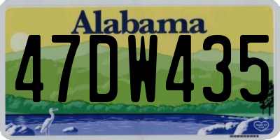 AL license plate 47DW435
