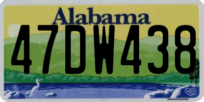 AL license plate 47DW438
