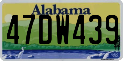 AL license plate 47DW439