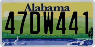 AL license plate 47DW441