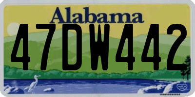 AL license plate 47DW442