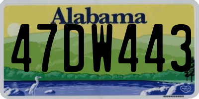 AL license plate 47DW443