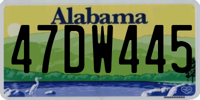AL license plate 47DW445