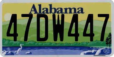 AL license plate 47DW447