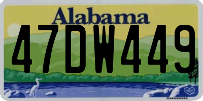AL license plate 47DW449