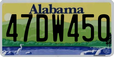 AL license plate 47DW450