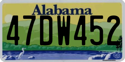 AL license plate 47DW452