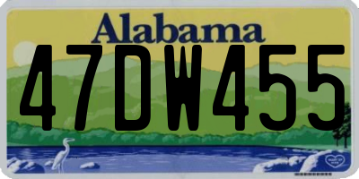 AL license plate 47DW455