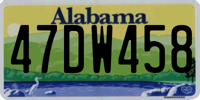 AL license plate 47DW458