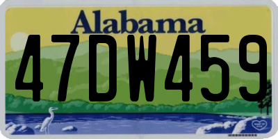 AL license plate 47DW459