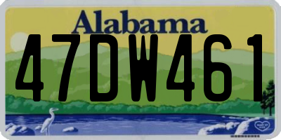 AL license plate 47DW461