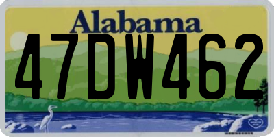 AL license plate 47DW462