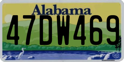 AL license plate 47DW469