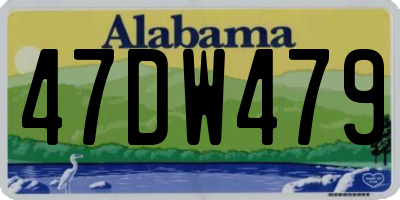 AL license plate 47DW479