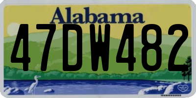 AL license plate 47DW482