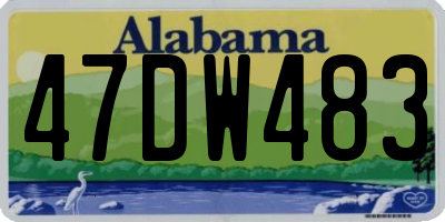 AL license plate 47DW483