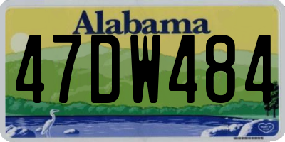 AL license plate 47DW484