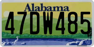 AL license plate 47DW485