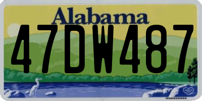 AL license plate 47DW487