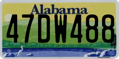 AL license plate 47DW488