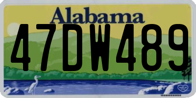 AL license plate 47DW489