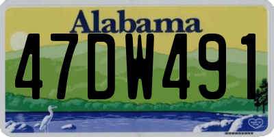 AL license plate 47DW491