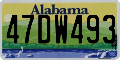 AL license plate 47DW493