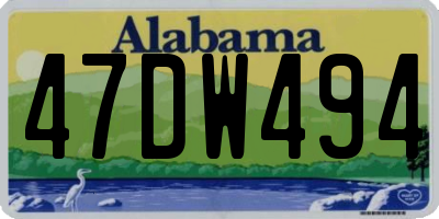 AL license plate 47DW494